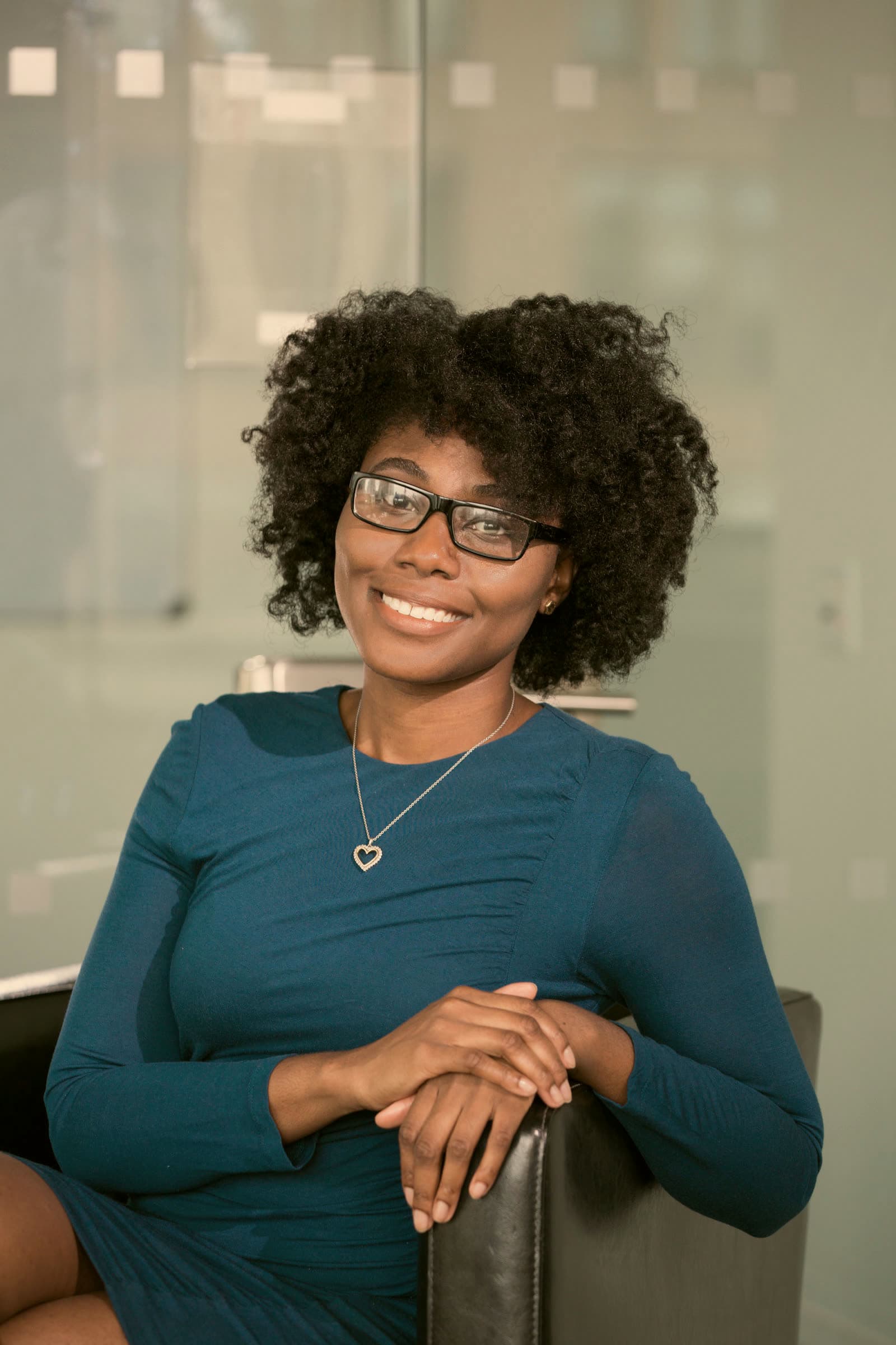 Healthy natural curls, freshly styled
